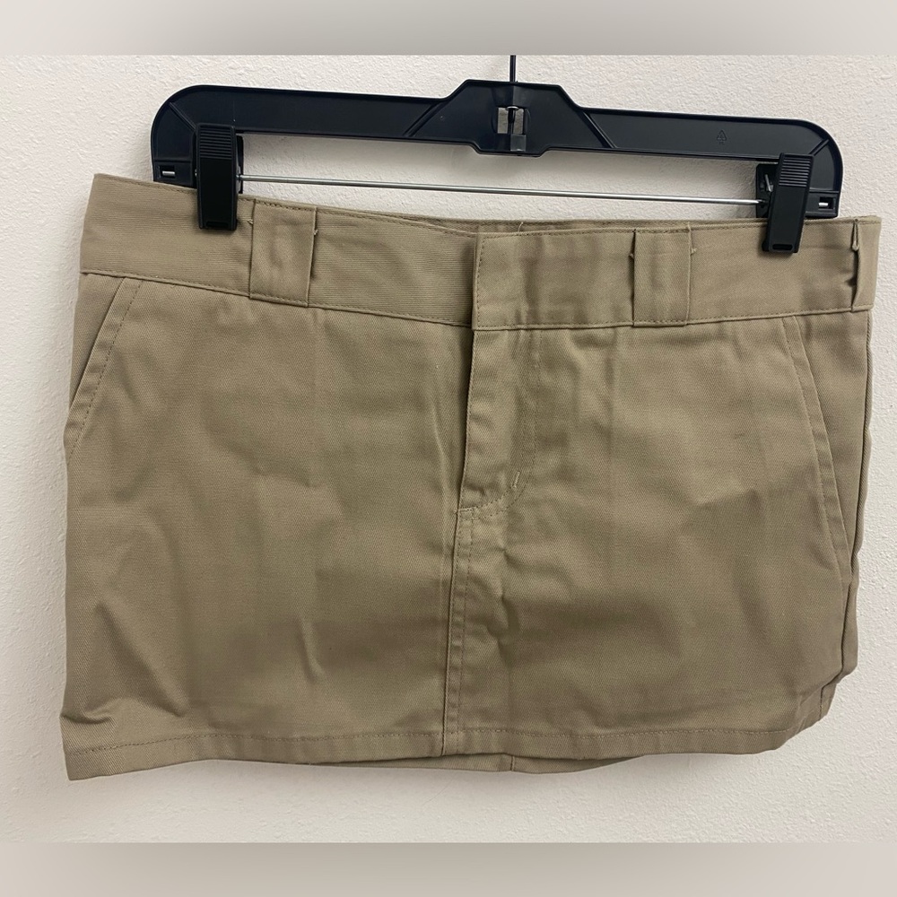 Dickies Khaki Work Mini Skirt Y2K Streetwear Beige Tan